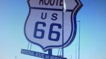 A sign for National Route 66 Museum.
