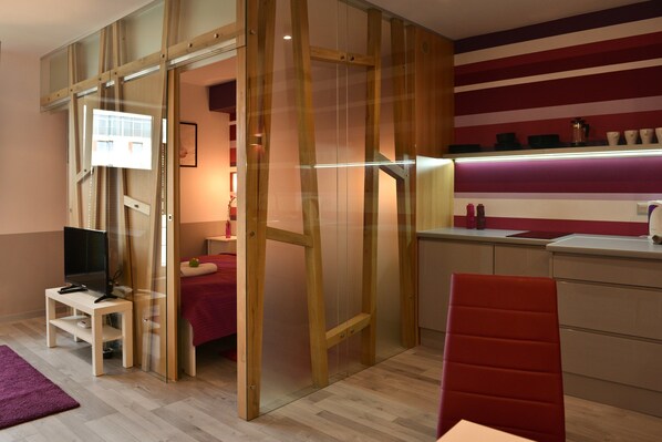 Apartment, 1 Bedroom | Individually decorated, individually furnished, iron/ironing board - La Gioia Kazimierz Modern Apartments (Kraków)