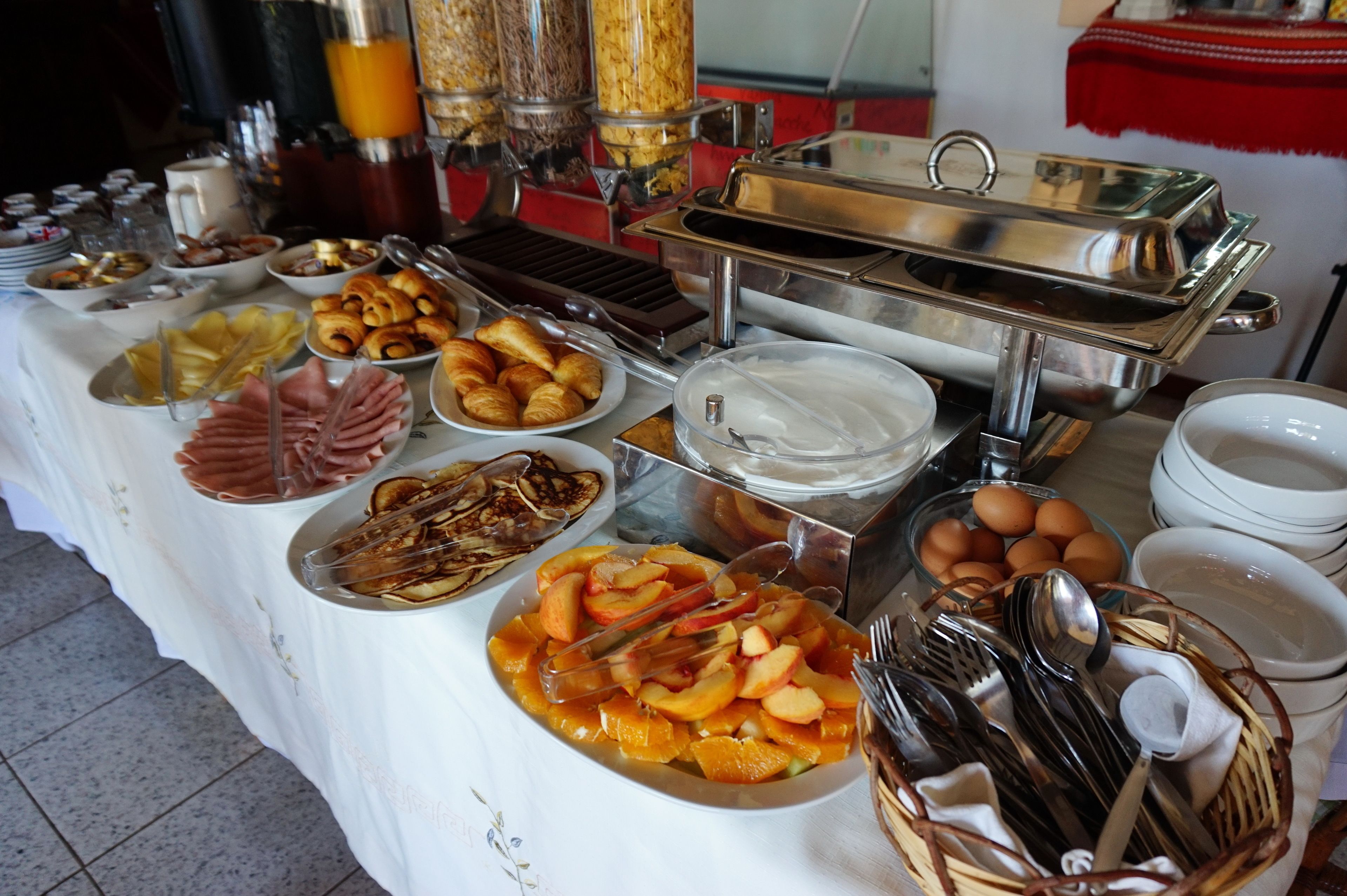 daily buffet breakfast (eur 15.00 per person)