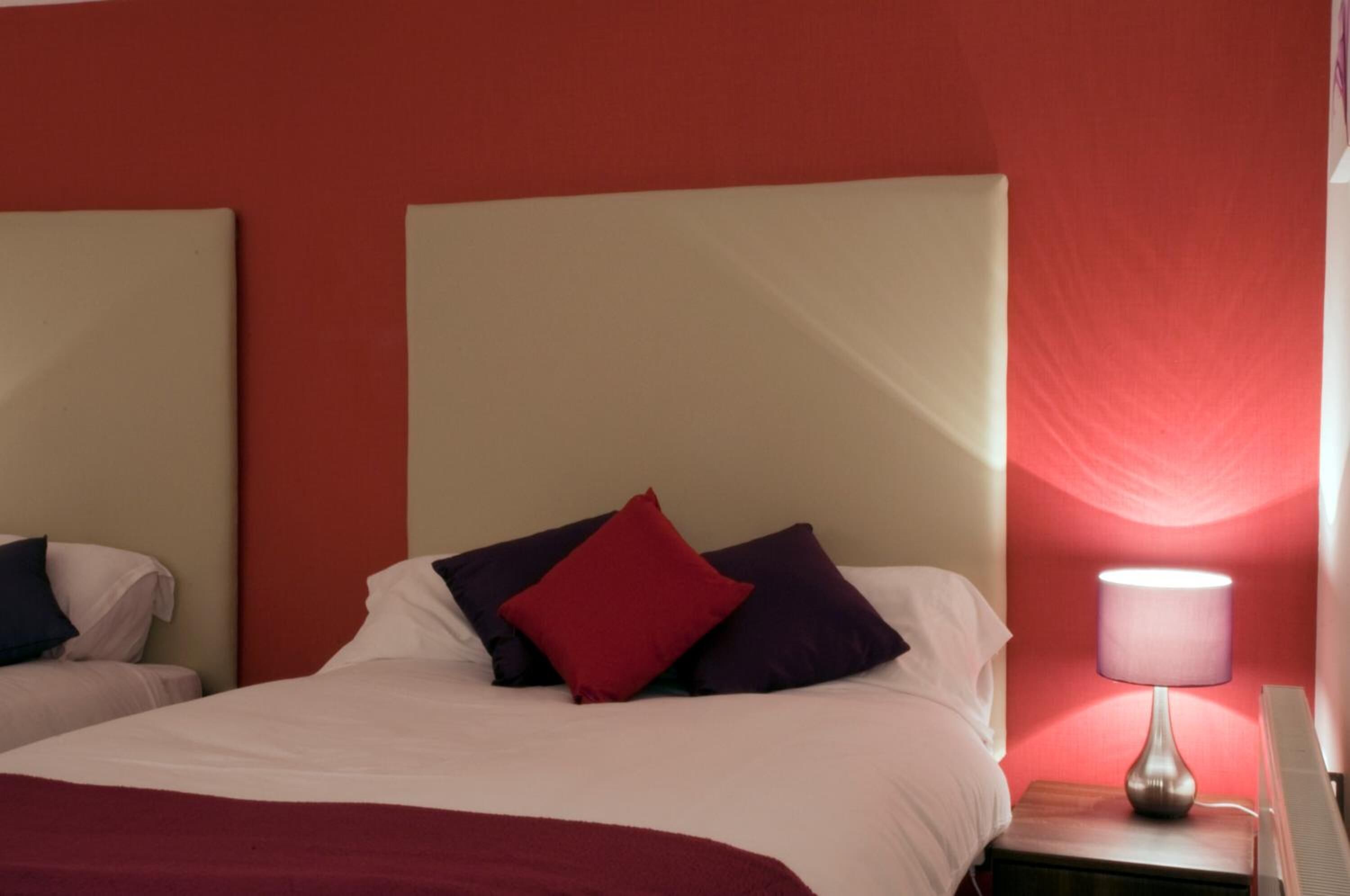Memory foam beds, desk, iron/ironing board (on request), WiFi (free)