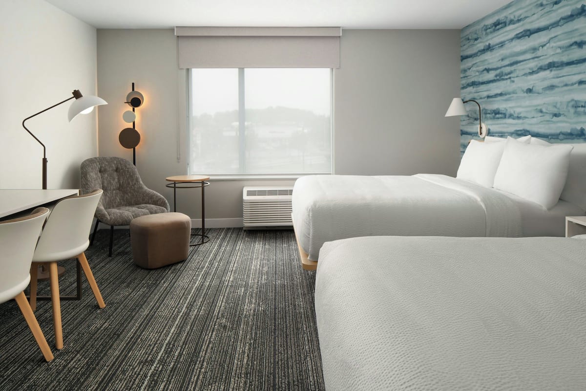 Studio Suite, 2 Queen Beds | Desk, blackout drapes, iron/ironing board, free WiFi