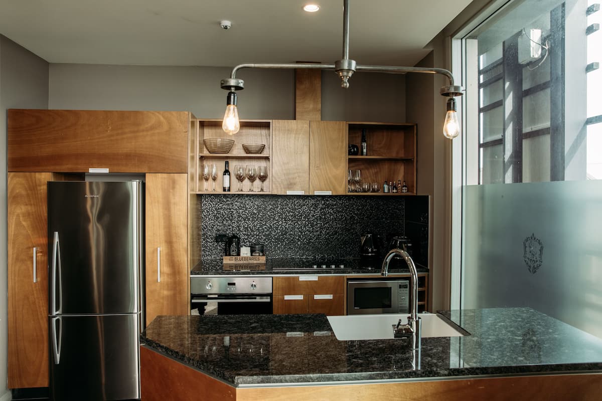 king henry suite | private kitchen | fridge, microwave, coffee/tea maker, electric kettle