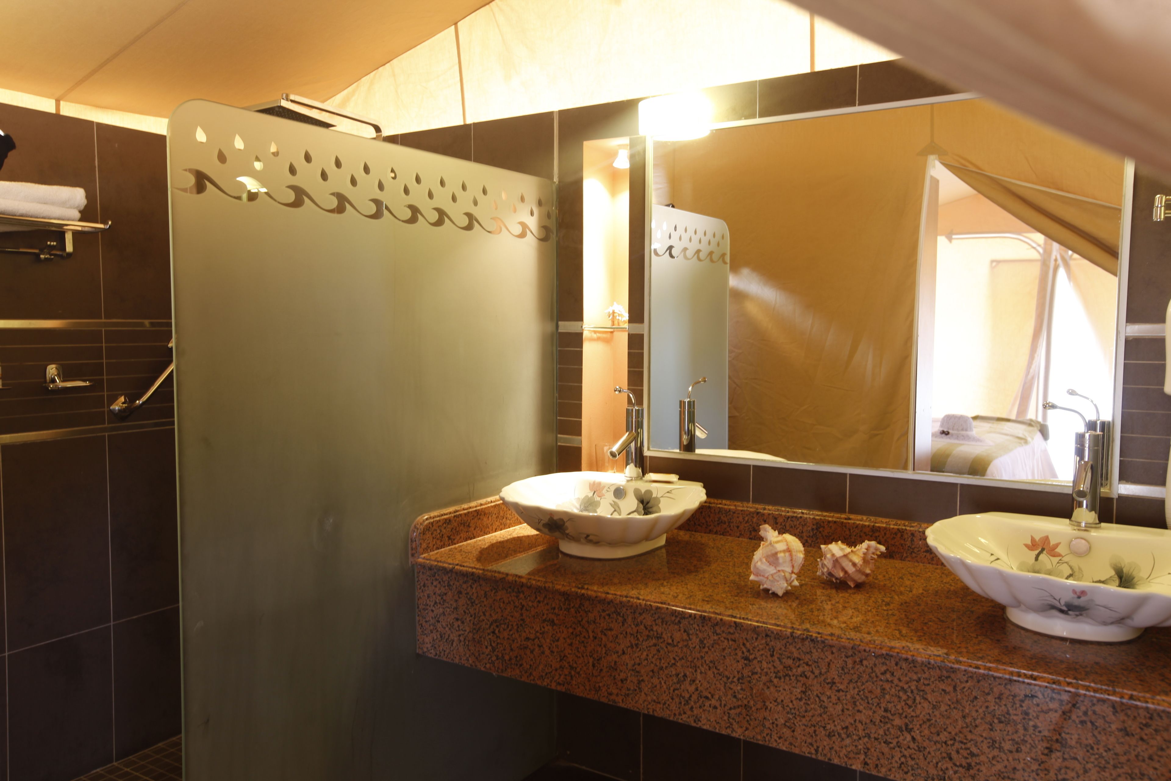 standard room (carpa standard) | bathroom | shower, towels