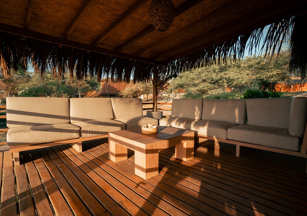 Bungalow Gran Familiar, vista al mar | Terrasse/Patio