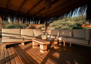 Bungalow Gran Familiar, vista al mar | Terraza o patio
