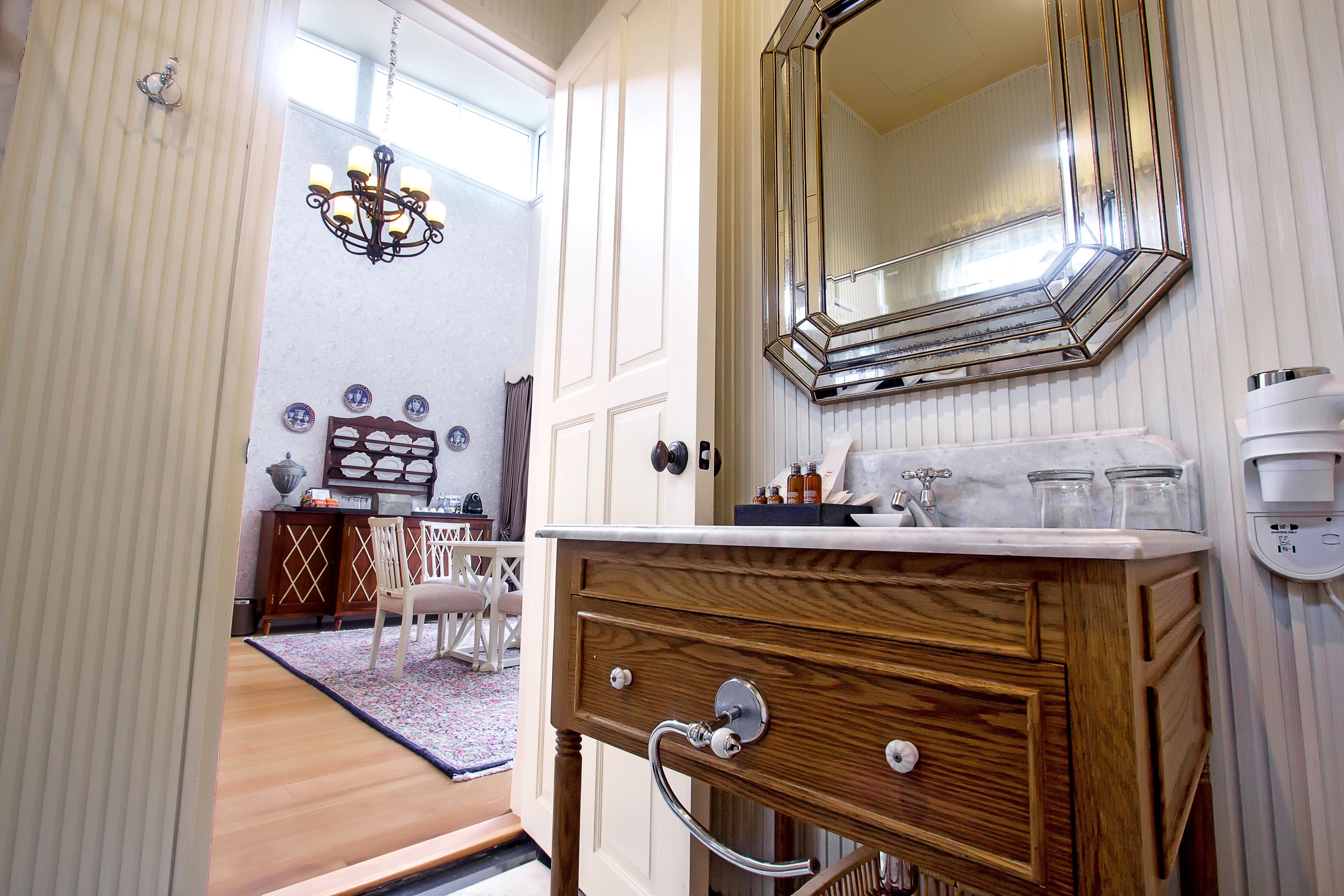 free toiletries, hair dryer, bathrobes, slippers