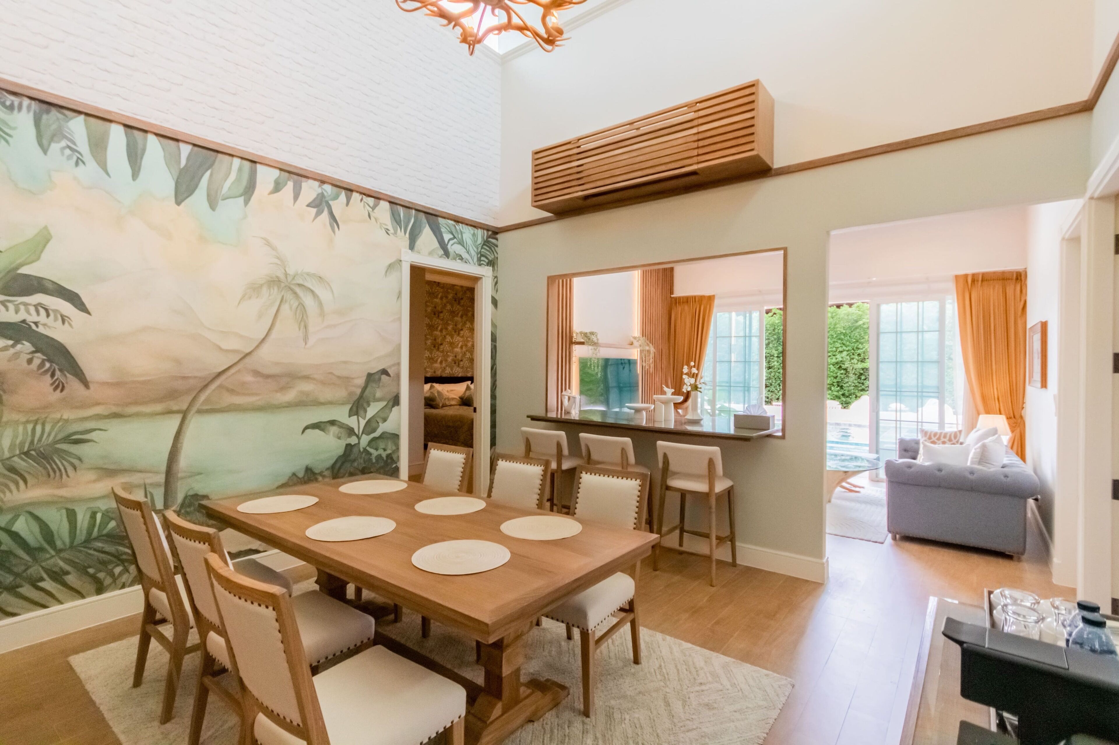 Pool Villa 2 Bedrooms | Living room | 46-inch LCD TV with satellite channels, TV