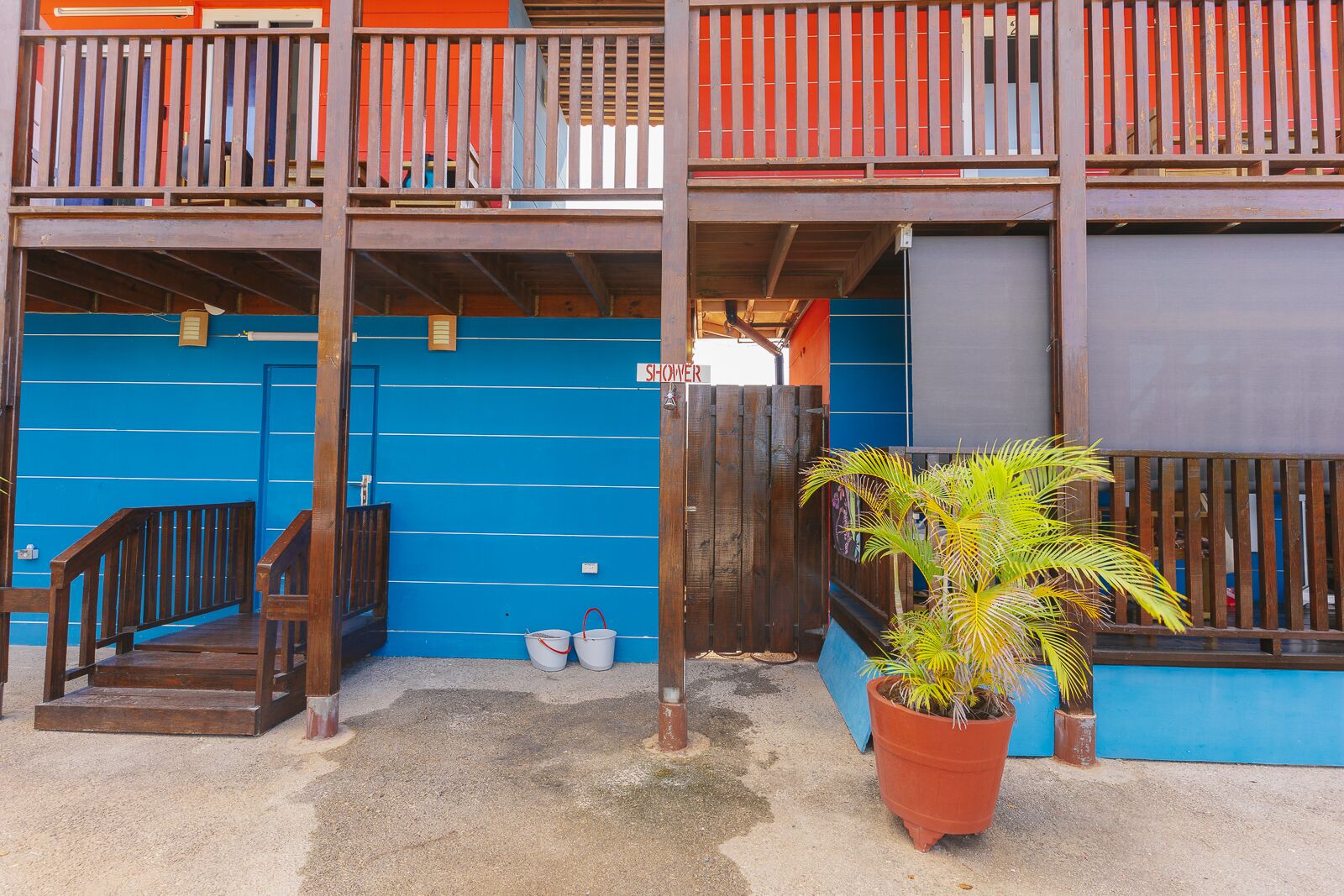 design studio, 1 queen bed, pool view, poolside | terrace/patio