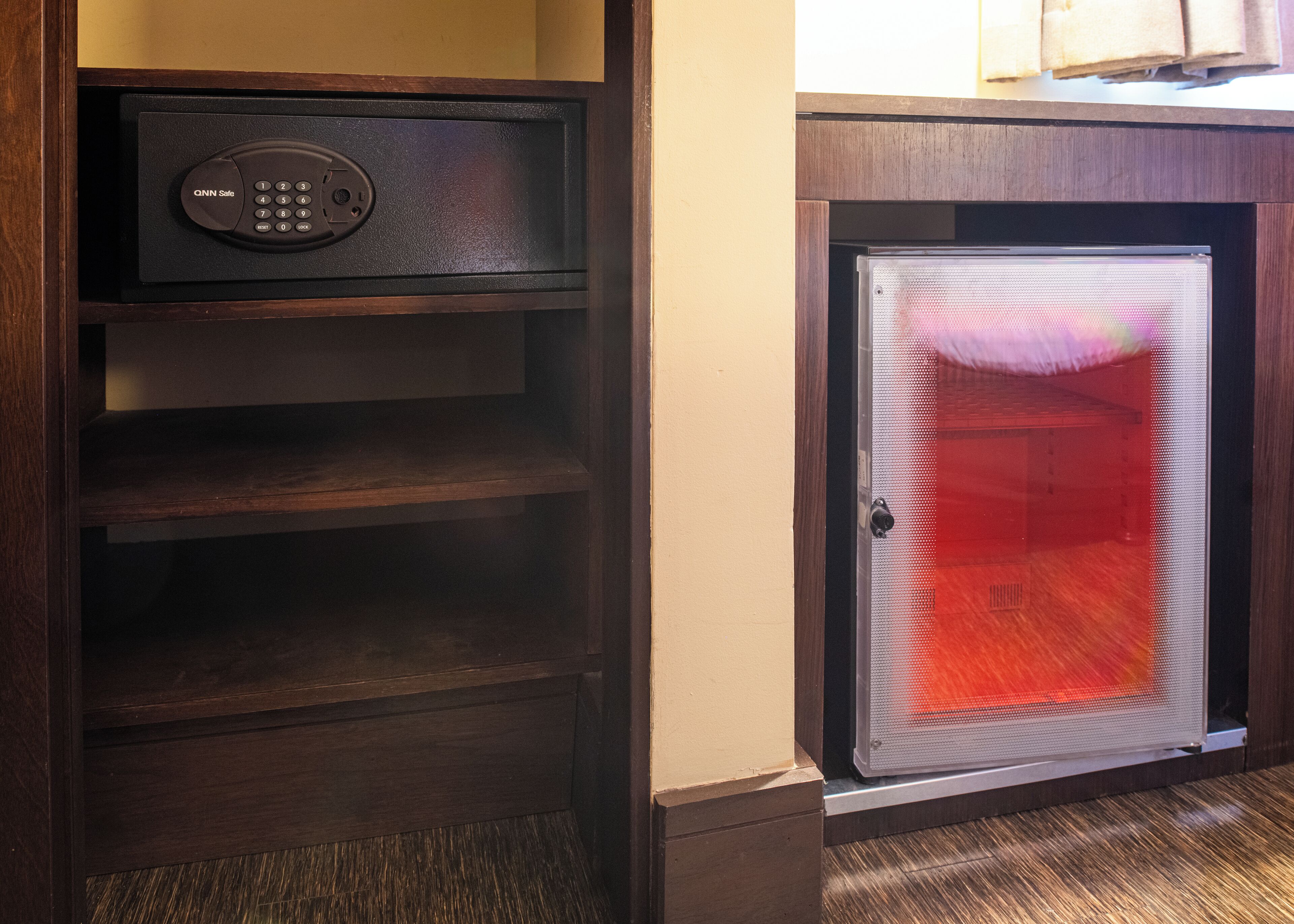 in-room safe, desk, blackout curtains, iron/ironing board