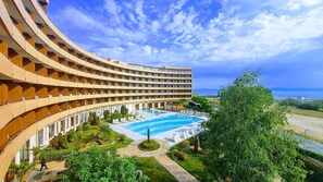2 indoor pools, seasonal outdoor pool, open 8 AM to 8 PM, pool umbrellas - Grand Hotel Pomorie (Pomorie)