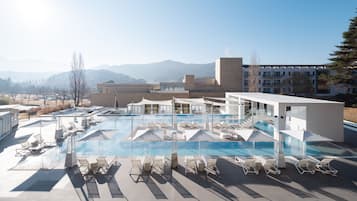 Outdoor pool, open 1:00 PM to 9:30 PM, pool cabanas (surcharge)