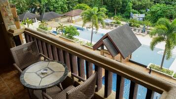 Premium Double or Twin Room, 1 Bedroom, Pool View | Balcony view
