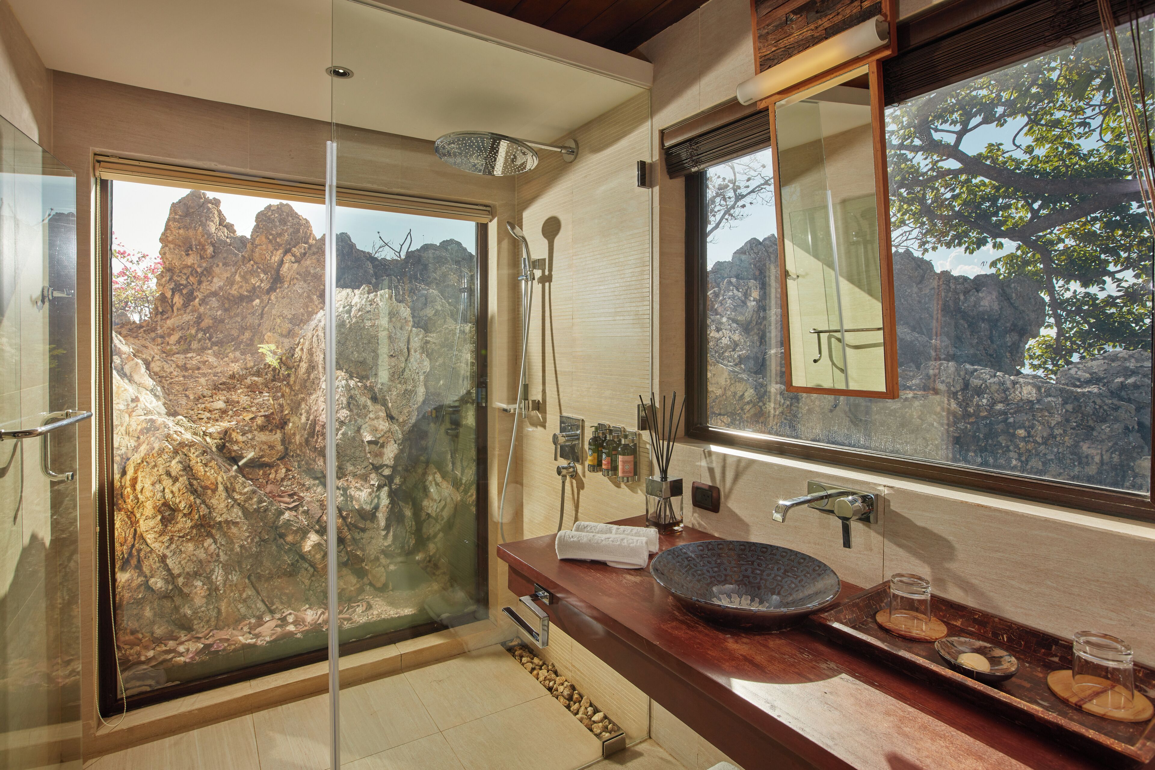 sandbar bungalow | bathroom | shower, rainfall showerhead, free toiletries, hair dryer