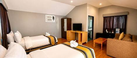 Chambre avec lits jumeaux | AccĂšs au Wi-Fi (inclus), literie fournie