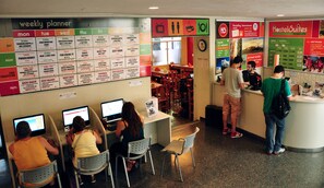 Check-in/check-out kiosk
