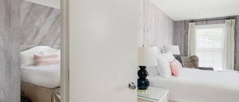 Room, 2 Double Beds (Wharf House) | Frette Italian sheets, premium bedding, individually decorated