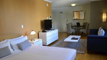 Iron/ironing board, cots/infant beds, free WiFi, bed sheets