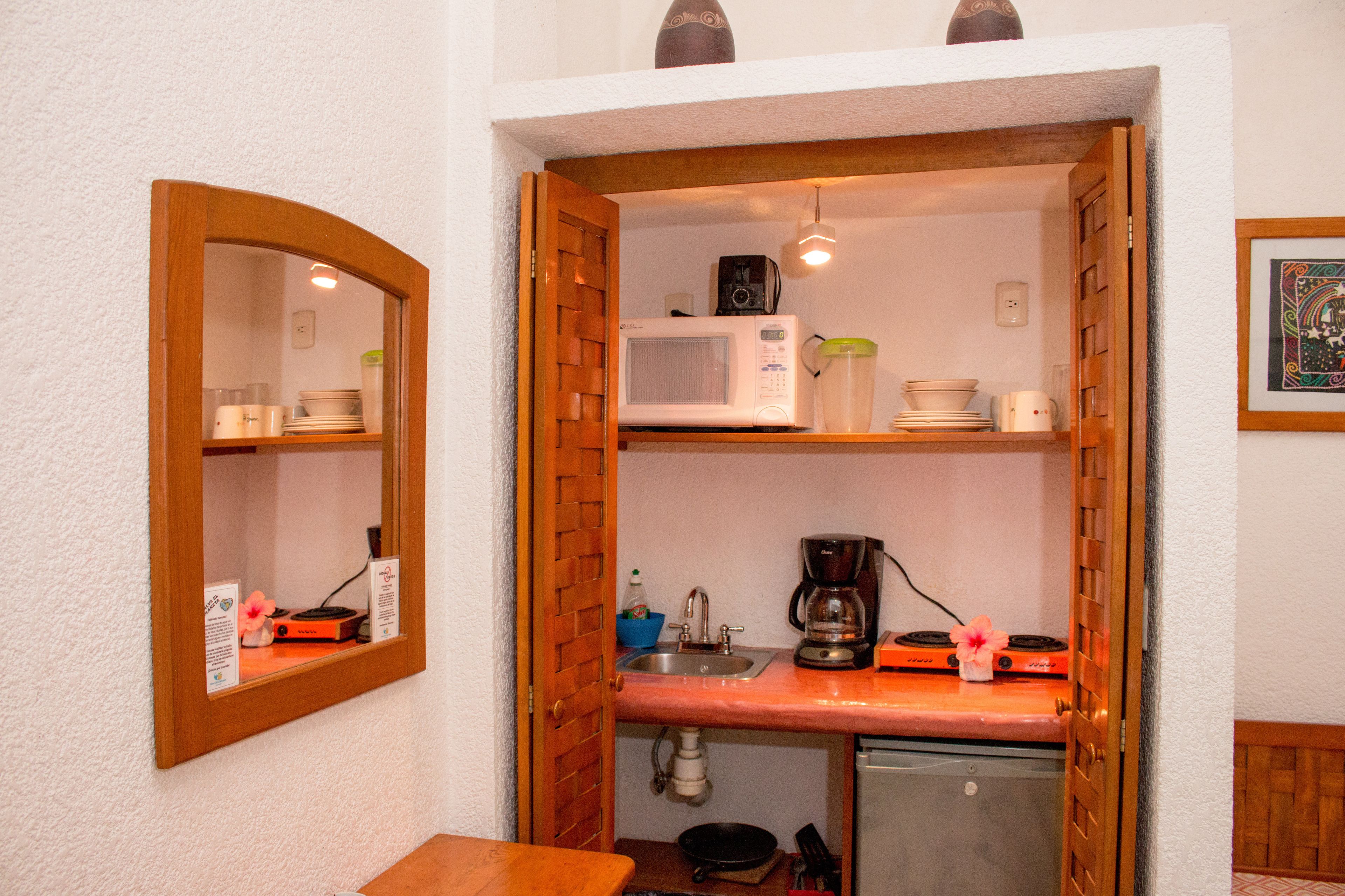 suite, kitchenette | private kitchenette | full-sized fridge, coffee/tea maker