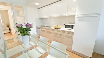Apartment, 1 Bedroom (Number 3) | Private kitchen | Full-size fridge, microwave, coffee/tea maker