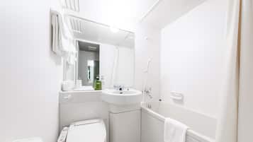 Double Room, Non Smoking | Bathroom | Combined shower/bathtub, free toiletries, hair dryer, slippers
