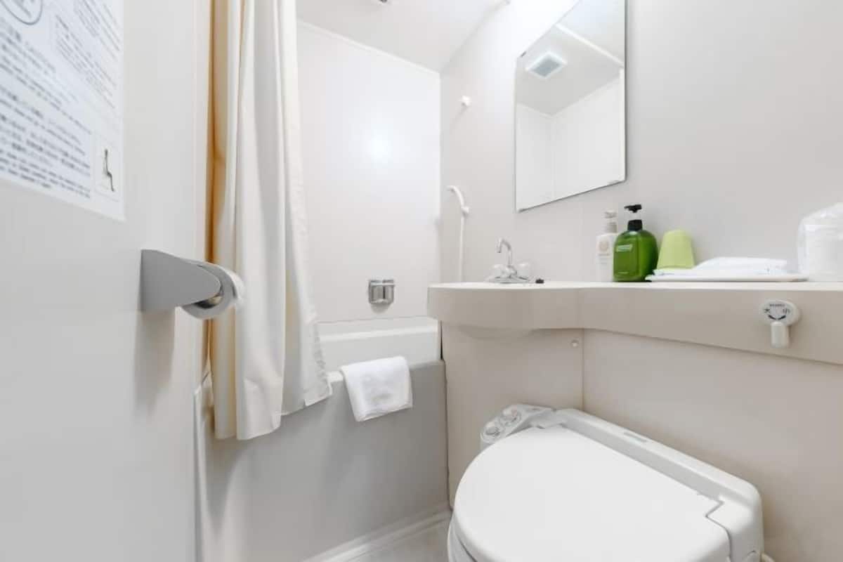 Tina con regadera, amenidades de baño gratuitas, secadora de cabello