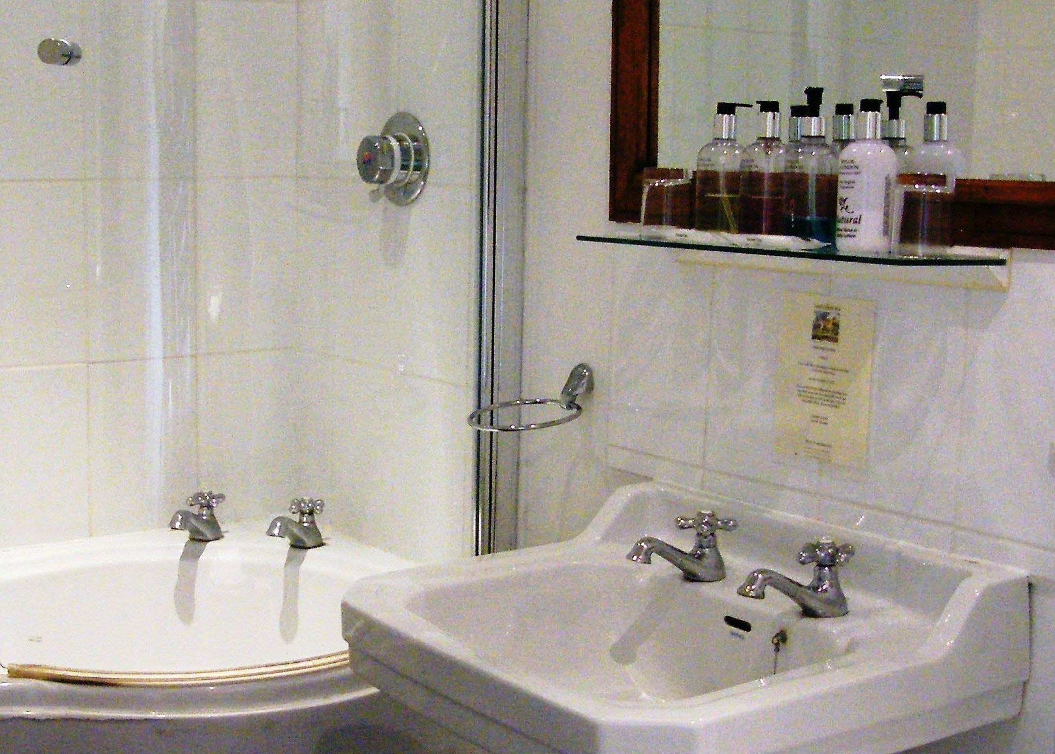 free toiletries, hair dryer, towels