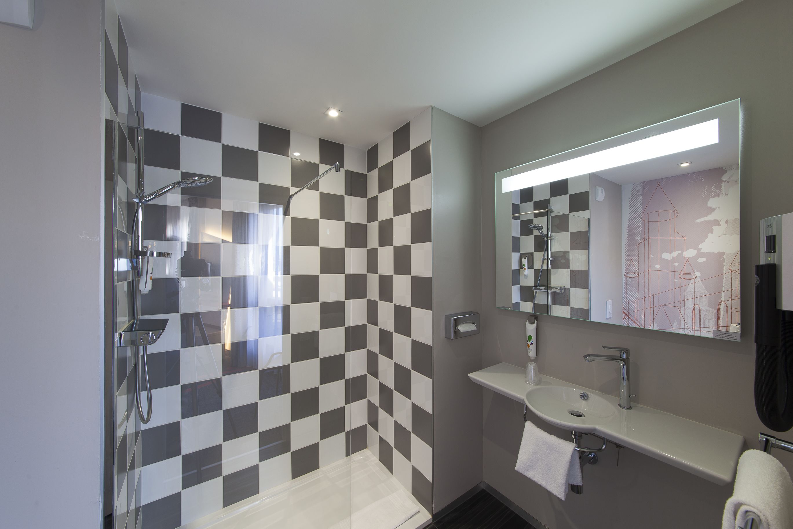 standard double room, 1 double bed with sofa bed | bathroom | shower, eco-friendly toiletries, hair dryer, towels