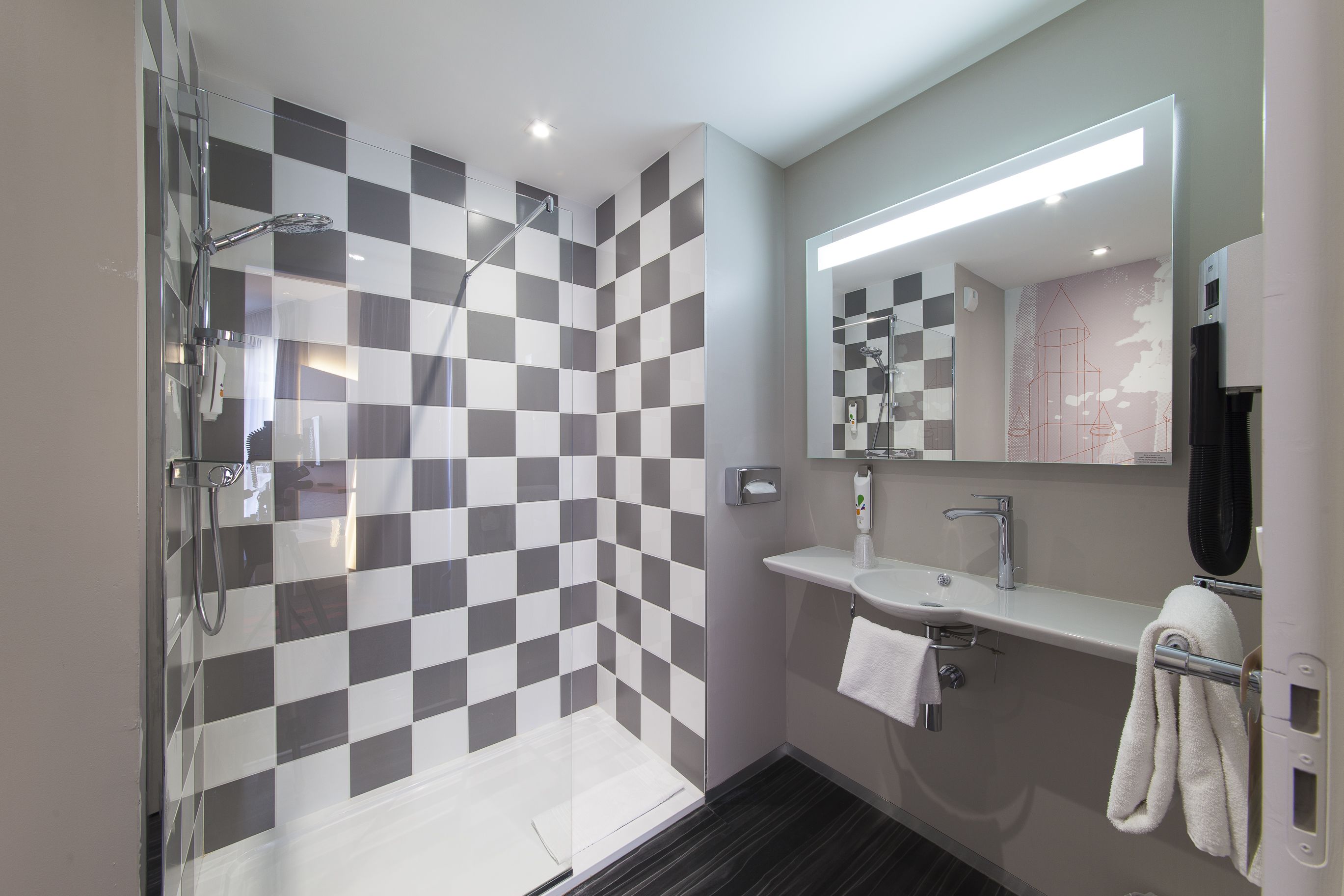 standard double room, 1 double bed with sofa bed | bathroom | shower, eco-friendly toiletries, hair dryer, towels