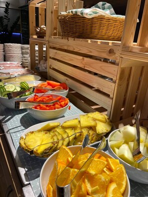 Free daily self-service breakfast 