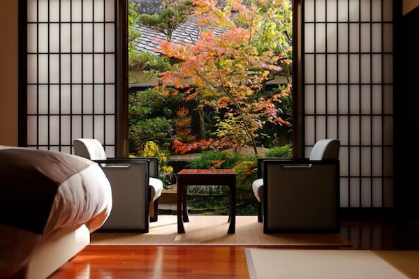 Japanese Western Style Room with Open-Air Bath (Sazantei) | View from room