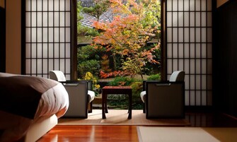 Japanese Western Style Room with Open-Air Bath (Sazantei) | View from room