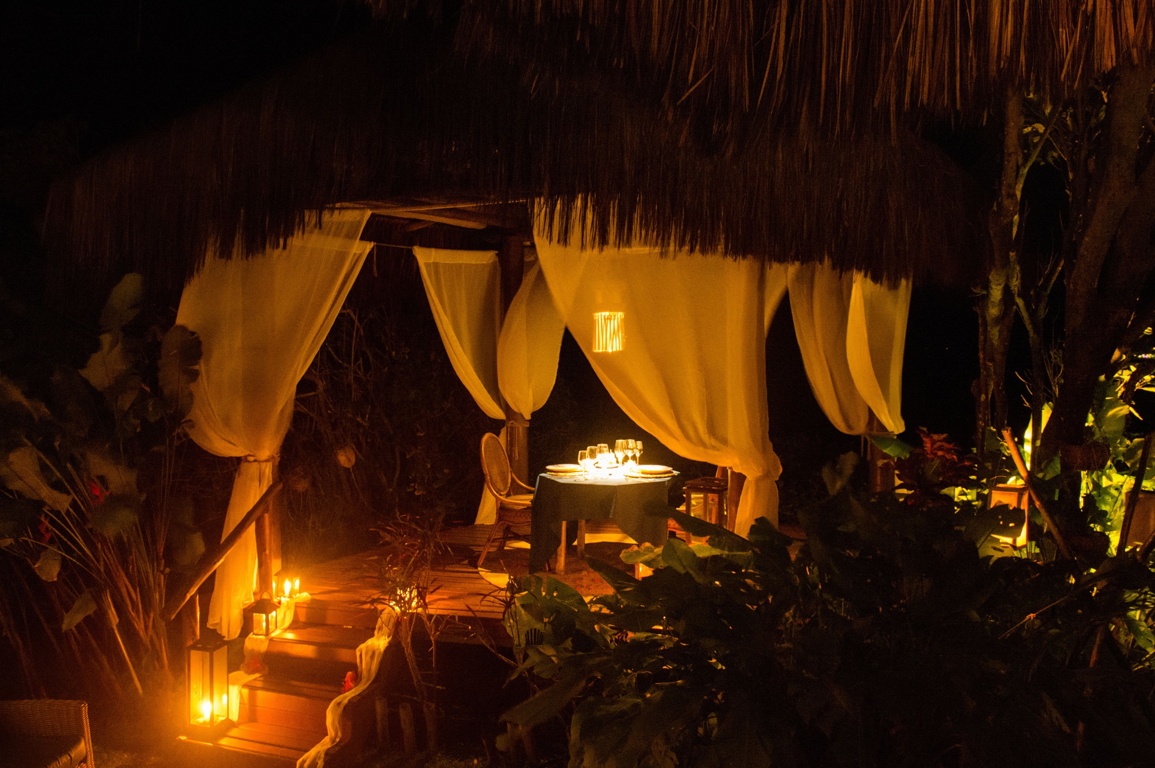 供应早餐、午餐和晚餐，地区菜，海滩景观