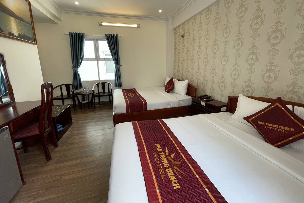 Family Double Room, Partial Sea View (VIP) | Minibar, in-room safe, desk, laptop workspace
