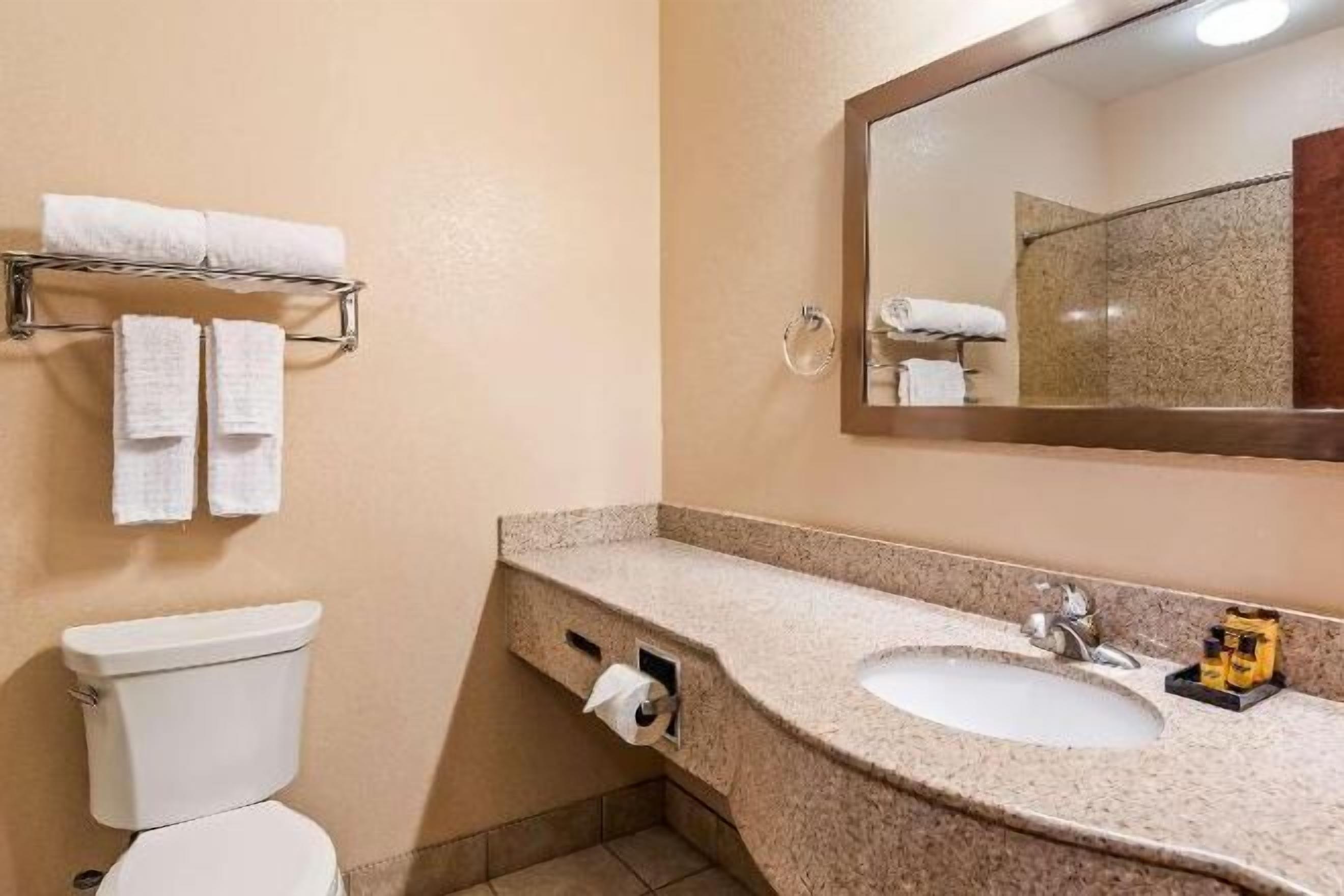 Bathroom | Combined shower/tub, free toiletries, hair dryer, towels