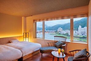 [Ariake] Natural hot spring with semi open-air bath | Premium bedding, in-room safe, free WiFi, bed sheets - Gero Onsen Yamagataya (Gero)