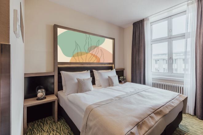 Premium bedding, pillow-top beds, in-room safe, desk