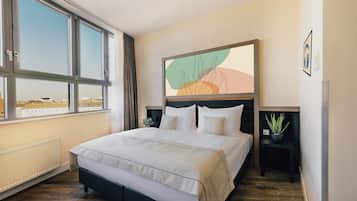 Premium bedding, pillowtop beds, in-room safe, desk