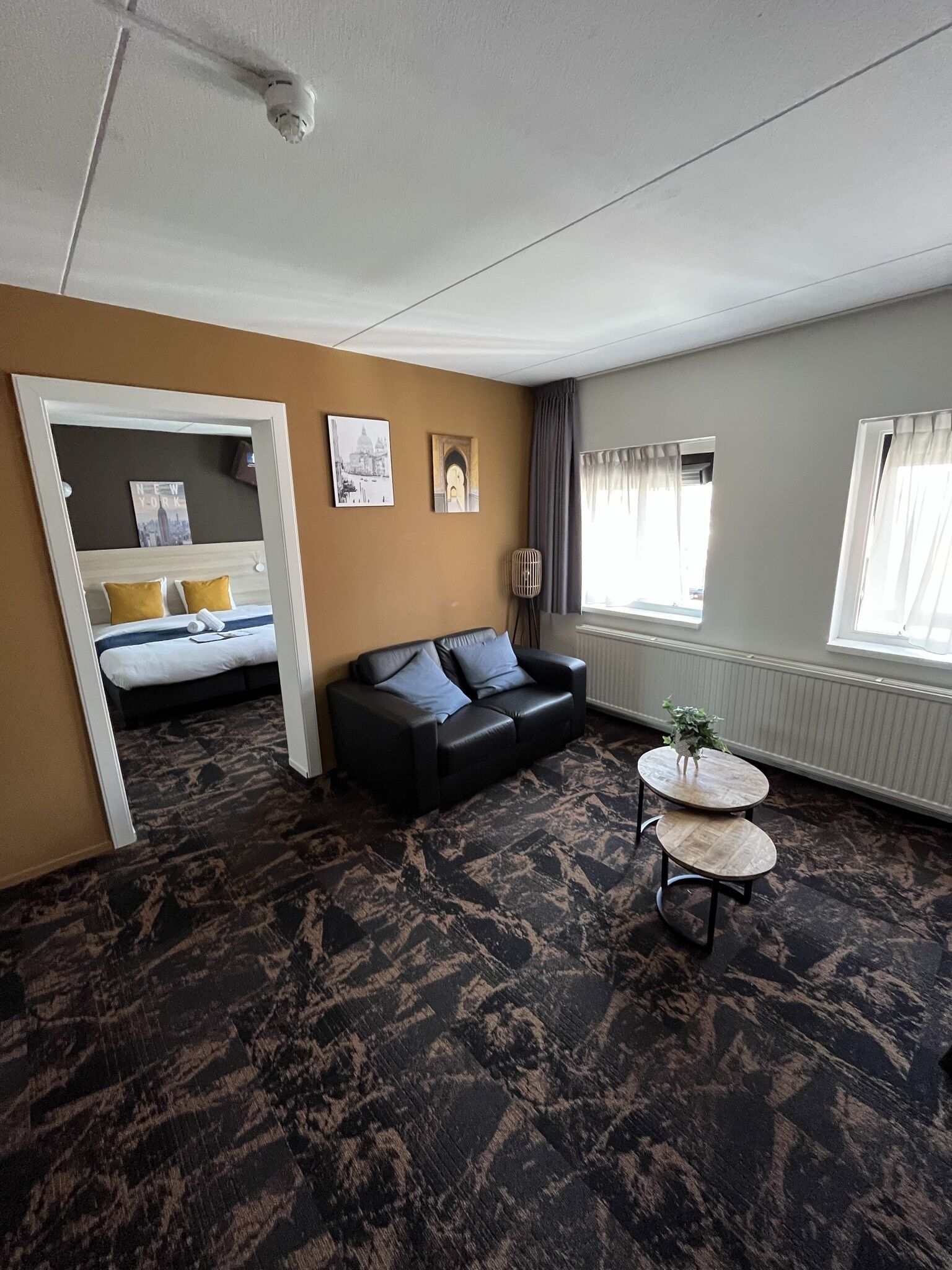 Deluxe Double or Twin Room | Skrivebord, skrivebord for bærbar PC og blendingsgardiner