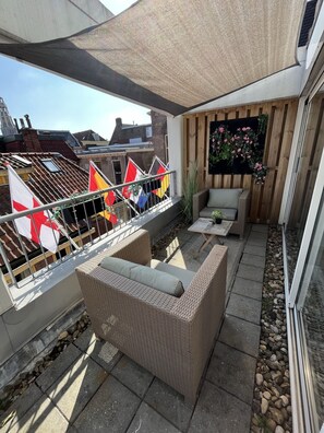 Deluxe Double or Twin Room with Balcony | View from room - The Happy Traveler (Groningen)