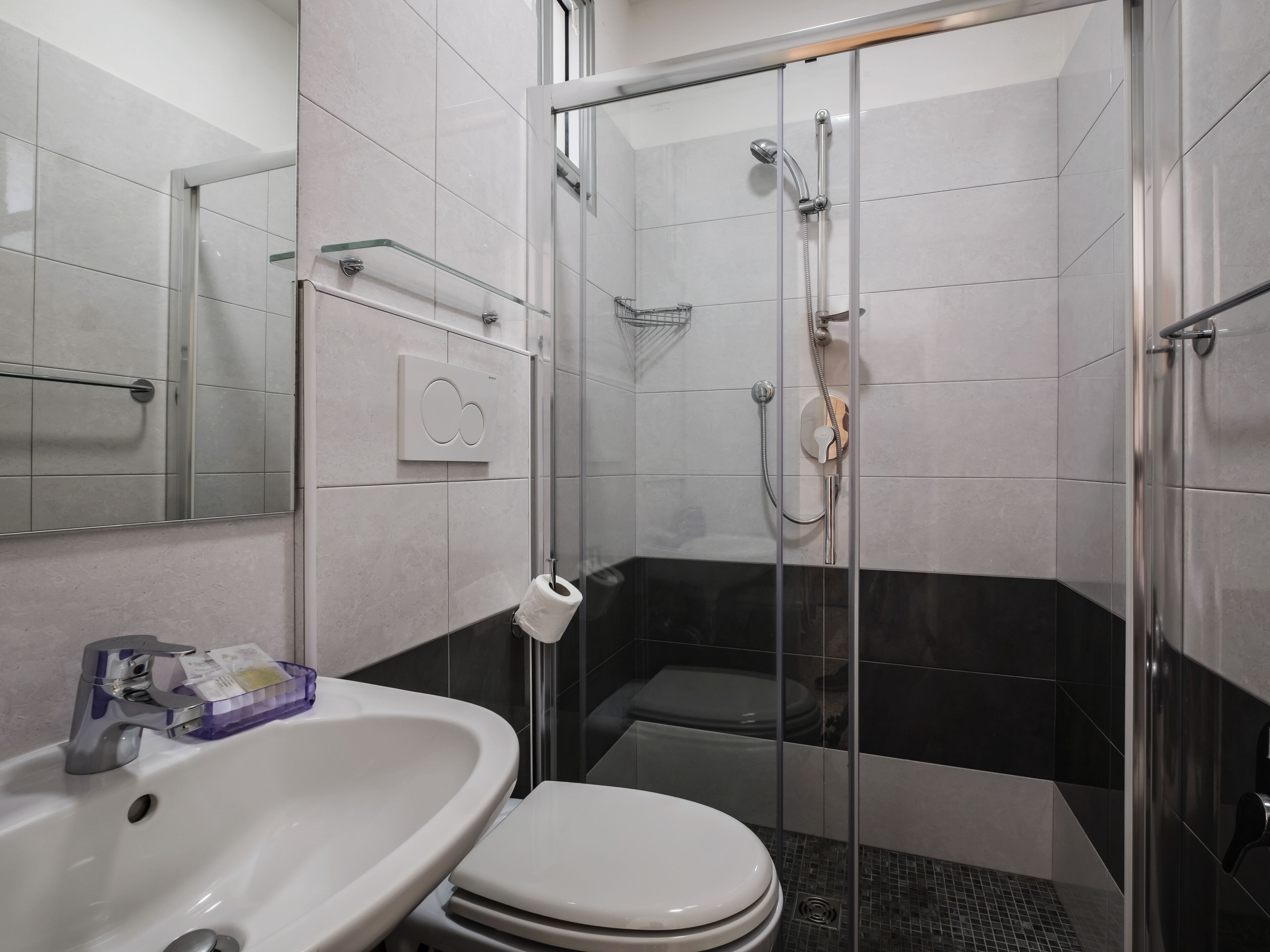 superior room | bathroom | shower, free toiletries, hair dryer, bidet