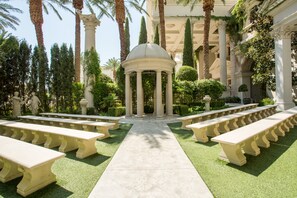Outdoor wedding area