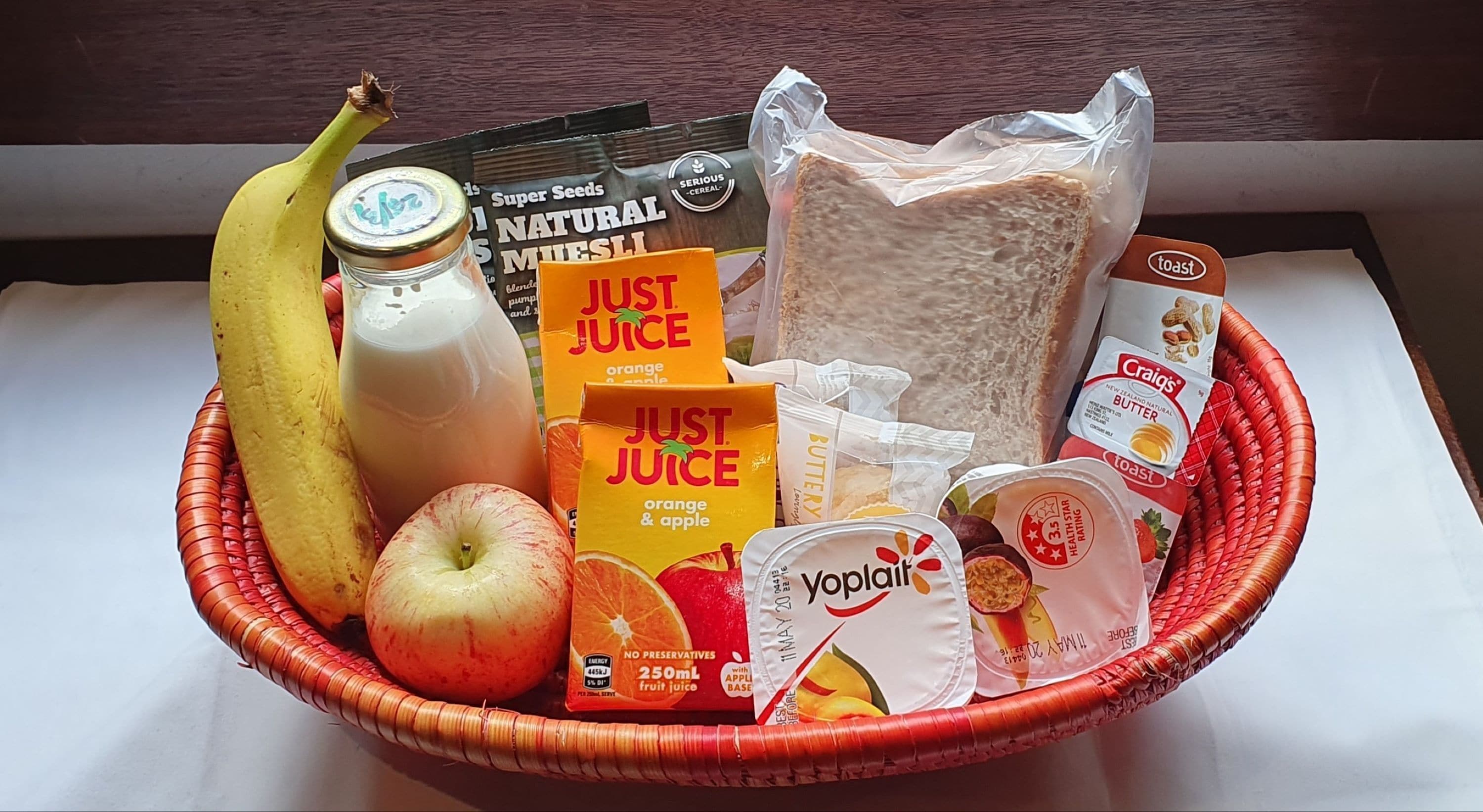 daily continental breakfast (nzd 20 per person)