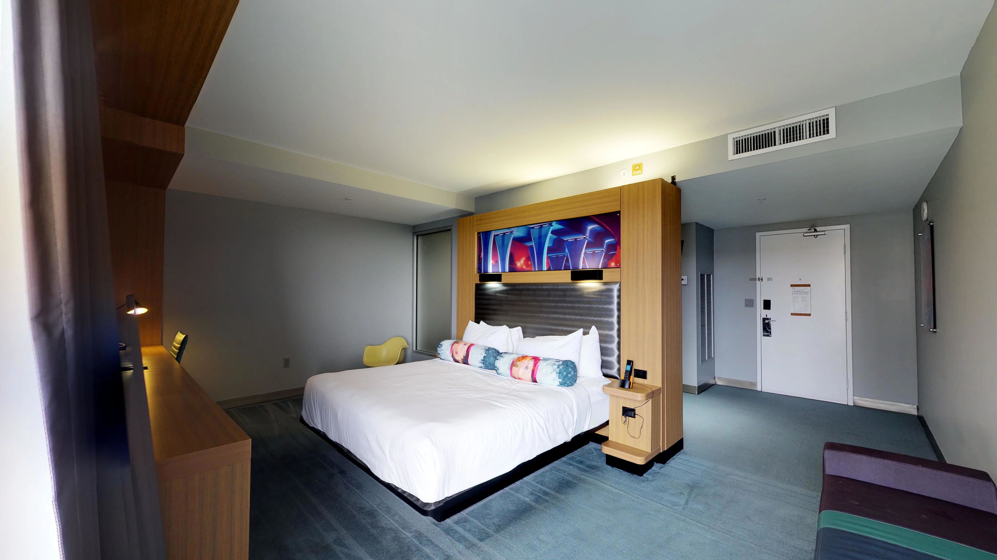 in-room safe, desk, blackout curtains, iron/ironing board