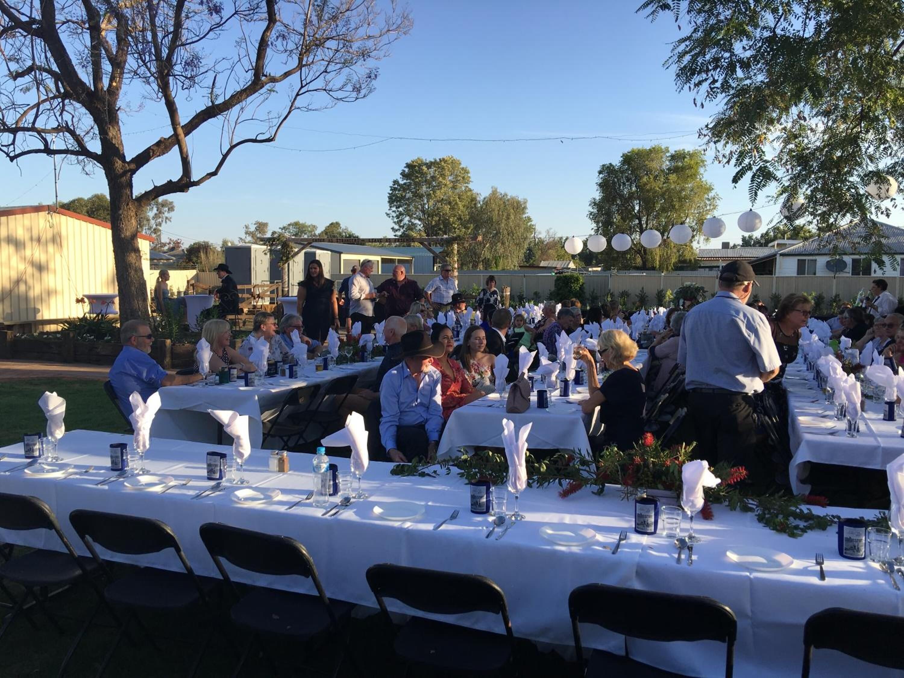 outdoor banquet area