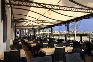 Seafood, beach views