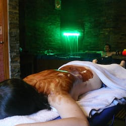 Sauna, hot tub, body treatments, hydrotherapy, aromatherapy, body wraps