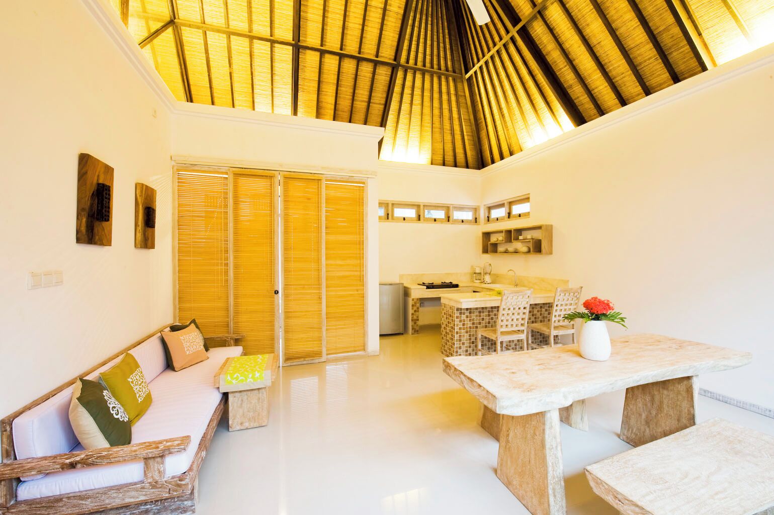 Deluxe Apartment A7 | Living area | 32-inch LCD TV with satellite channels, TV, DVD player