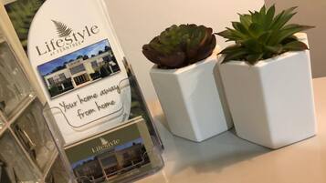 A brochure for Lifestyle at Ferntree, featuring a modern house and a succulent plant.