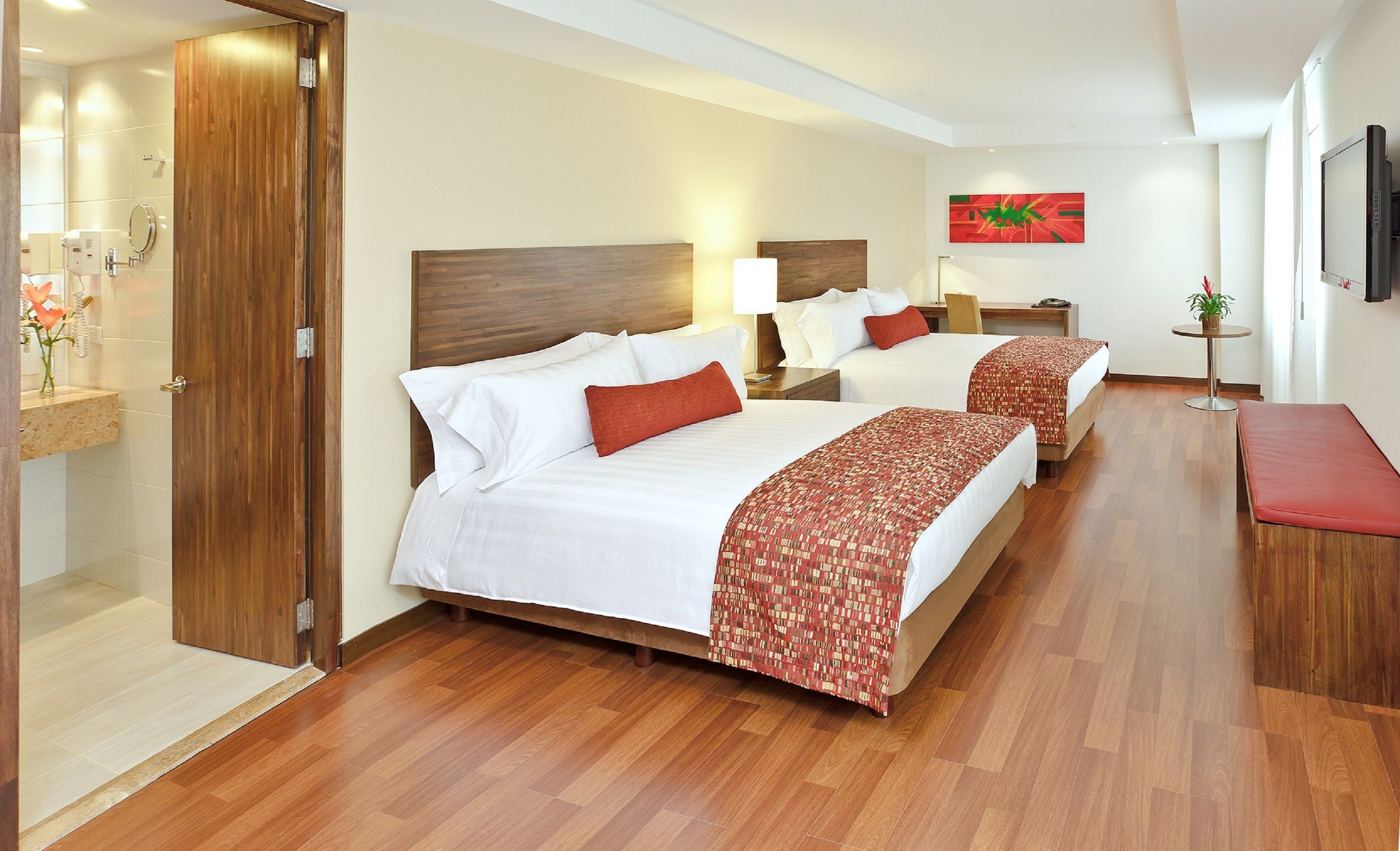 standard room, 2 single beds | in-room safe, desk, laptop workspace, blackout curtains