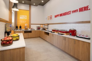 Free daily buffet breakfast